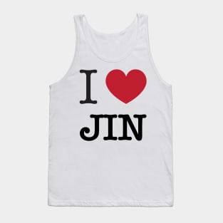 I love BTS Jin Kim Seokjin typography Morcaworks Tank Top